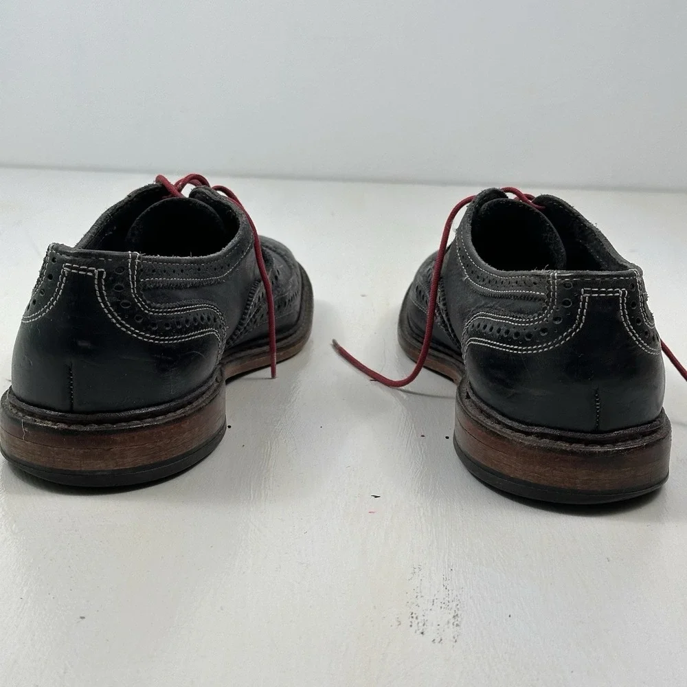 Allen Edmonds Neumok 4076‎ Shoes Men 11 D Leather Wingtip Navy Blue Oxford Dress